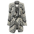 Women's Ba&Sh Ilda Open Knit Belted Cardigan in Black and White Polyester