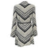 Women's Ba&Sh Ilda Open Knit Belted Cardigan in Black and White Polyester