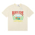 Rhude T-shirts Sunset Beach Pattern Printed Cotton Casual Short Sleeves Men and Women