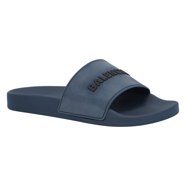 Men's Balenciaga 3D Logo Rubber Pool Slide Sandal
