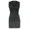 Women's Dsquared2 V-Neck Mini Dress in Grey Virgin Wool