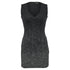 Women's Dsquared2 V-Neck Mini Dress in Grey Virgin Wool
