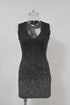 Women's Dsquared2 V-Neck Mini Dress in Grey Virgin Wool