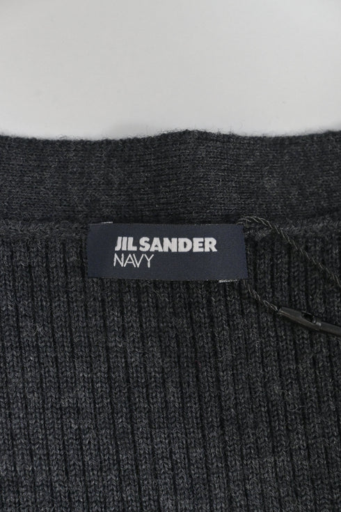 Women's Jil Sander Buttoned Cardigan in Grey Wool