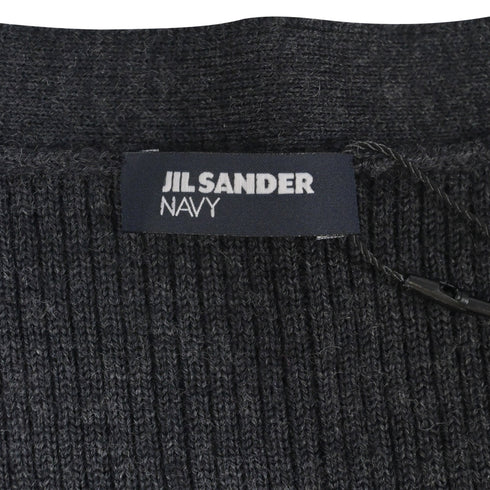Women's Jil Sander Buttoned Cardigan in Grey Wool
