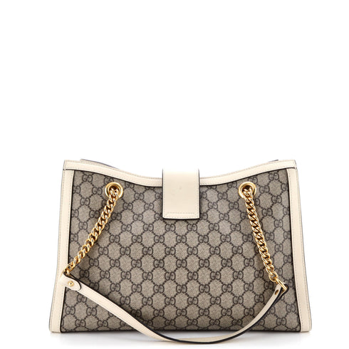Padlock Chain Tote GG Coated Canvas with Leather Medium