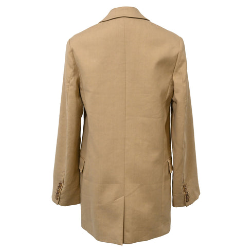 Women's Joseph Julia Oversized Open Blazer in Brown Linen