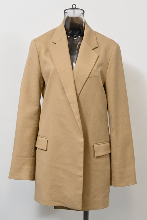Women's Joseph Julia Oversized Open Blazer in Brown Linen
