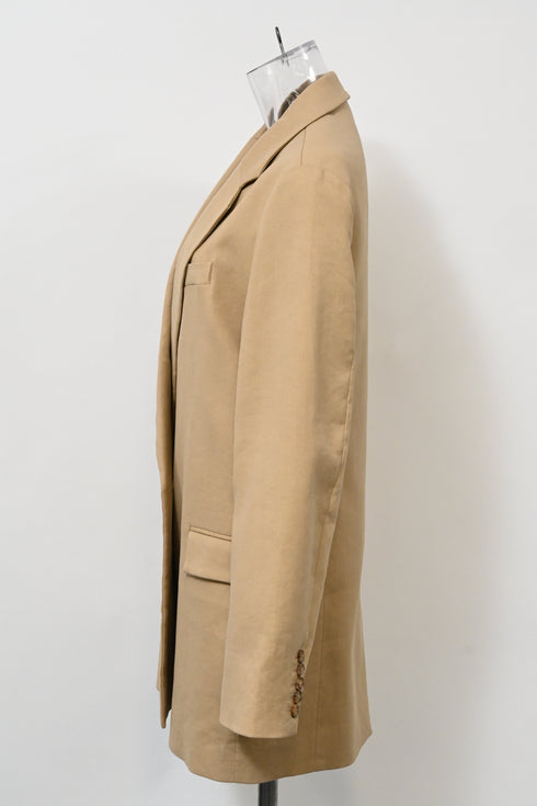 Women's Joseph Julia Oversized Open Blazer in Brown Linen
