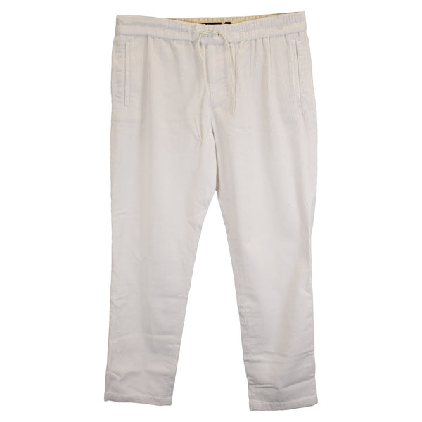 Men's Vince Corduroy Pull on Pants in White Cotton