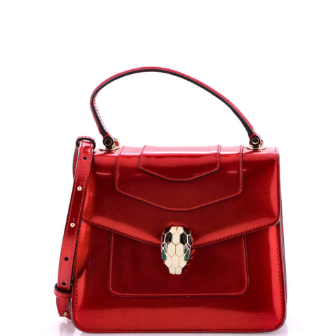 Serpenti Top Handle Bag Patent Small
