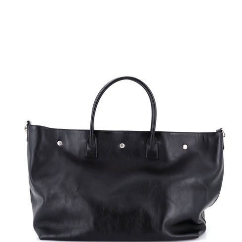 Rive Gauche Shopper Tote Embossed Leather Maxi