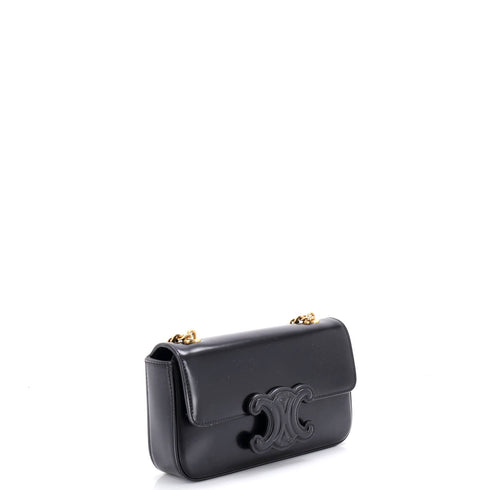 Triomphe Chain Shoulder Bag Leather Small