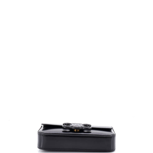 Triomphe Chain Shoulder Bag Leather Small