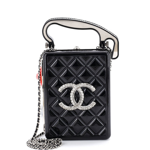 Traffic Light Minaudiere Resin with Metal and Crystals
