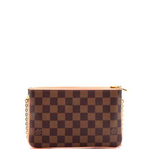 Double Zip Pochette Damier