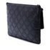 Diamond Double Stitch O Case Clutch Quilted Calfskin Large