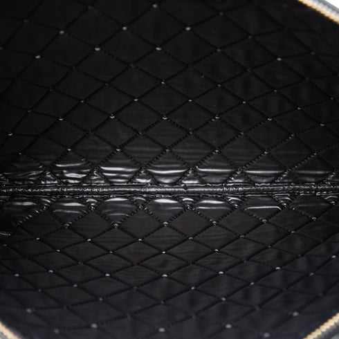 Diamond Double Stitch O Case Clutch Quilted Calfskin Large