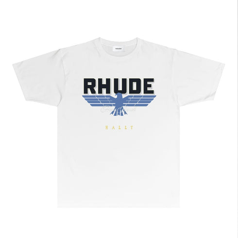 Rhude T-shirts Printed Trendy Pure Cotton