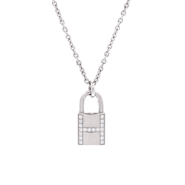 Amulettes Cadenas Pendant Necklace 18K White Gold with Diamonds