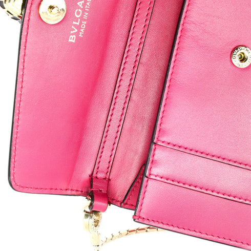 Serpenti Forever Chain Clutch Leather Mini