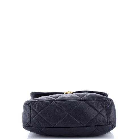 19 Flap Bag Quilted Leather Maxi