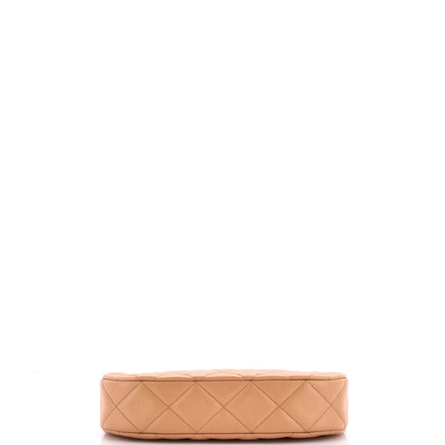 19 Zip Hobo Clutch with Chain Quilted Aged Calfskin