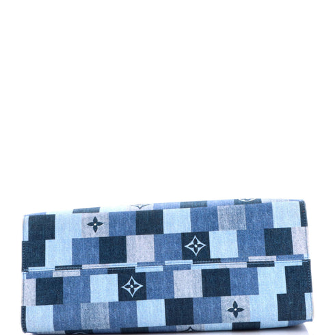OnTheGo Tote Damier and Monogram Patchwork Denim GM
