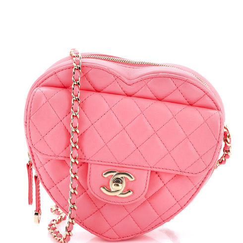 CC in Love Heart Bag Quilted Lambskin