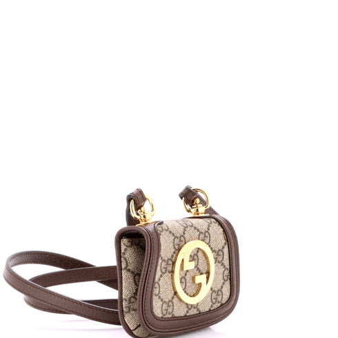 Blondie NM Card Case Wallet with Strap GG Coated Canvas