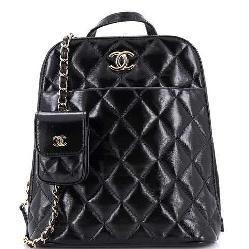 My Pocket Backpack Quilted Shiny Calfskin