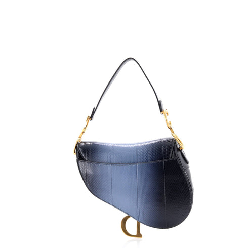 Saddle Handbag Python Medium