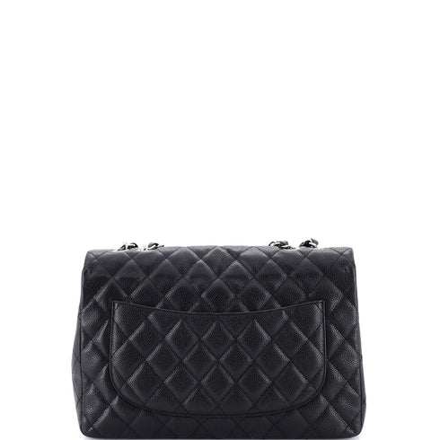 Classic Single Flap Bag Quilted Caviar Jumbo