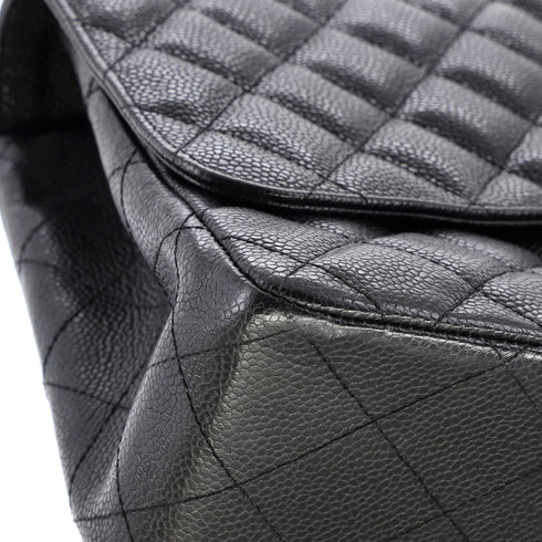 Classic Single Flap Bag Quilted Caviar Jumbo