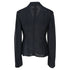 Women's Jil Sander Raw Edge Single-Breasted Blazer in Navy Blue Viscose