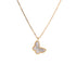 Sweet Alhambra Butterfly Pendant Necklace 18K Yellow Gold and Mother of Pearl