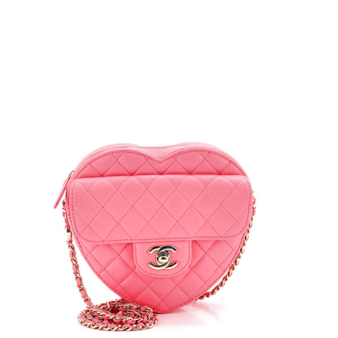 CC in Love Heart Bag Quilted Lambskin