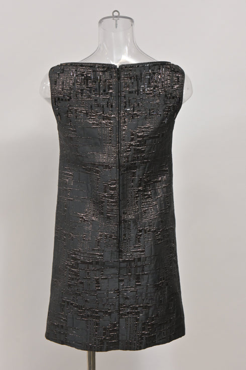 Women's Dsquared2 Mini Embellished Shift Dress in Black Polyester