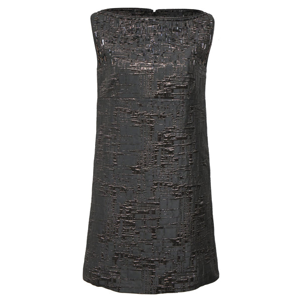 Women's Dsquared2 Mini Embellished Shift Dress in Black Polyester