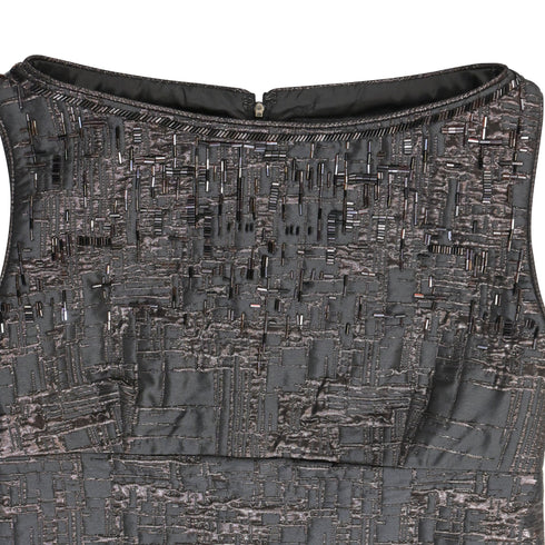 Women's Dsquared2 Mini Embellished Shift Dress in Black Polyester