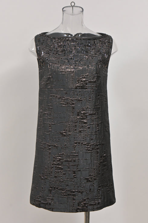 Women's Dsquared2 Mini Embellished Shift Dress in Black Polyester