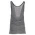 Women's Alexander Wang Knit-Striped Tank Top in Black and White Rayon