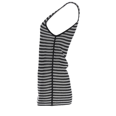 Women's Alexander Wang Knit-Striped Tank Top in Black and White Rayon