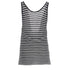 Women's Alexander Wang Knit-Striped Tank Top in Black and White Rayon