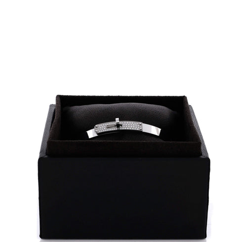 Kelly Bracelet 18K White Gold and Pave Diamonds Small