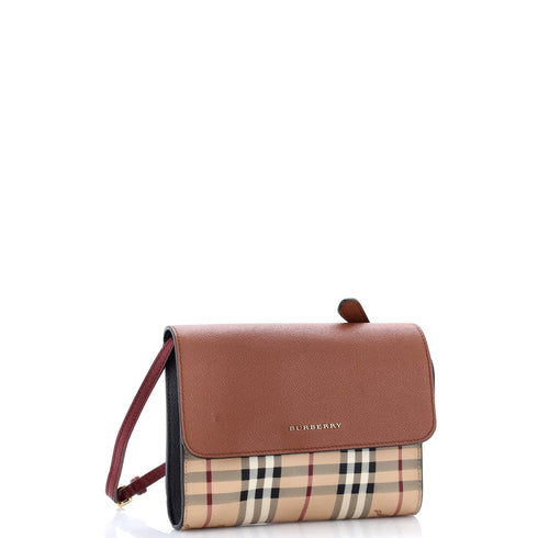 Loxley Crossbody Bag Haymarket Coated Canvas and Leather Small