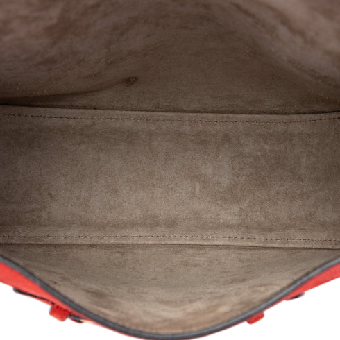 Lady Web Shoulder Bag Suede Medium