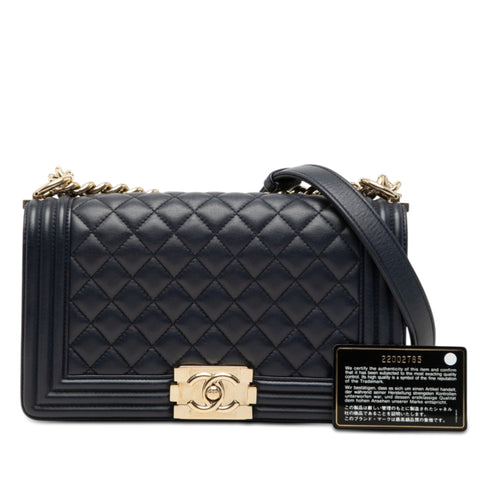 Boy Flap Bag Quilted Lambskin Old Medium