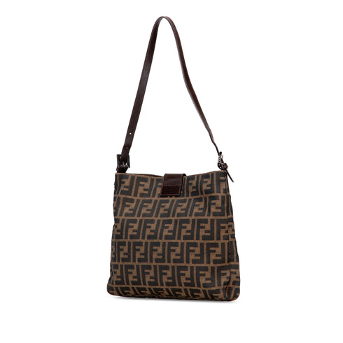 Vintage Shoulder Bag Zucca Canvas Medium