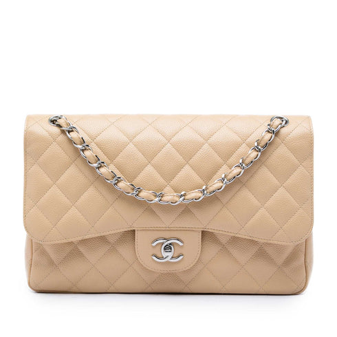 Classic Double Flap Bag Quilted Caviar Jumbo
